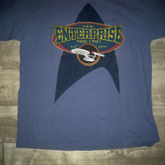 Vtg Star Trek USS Enterprise NCC-1701 Tee Shirt XL - Picture 4 of 9